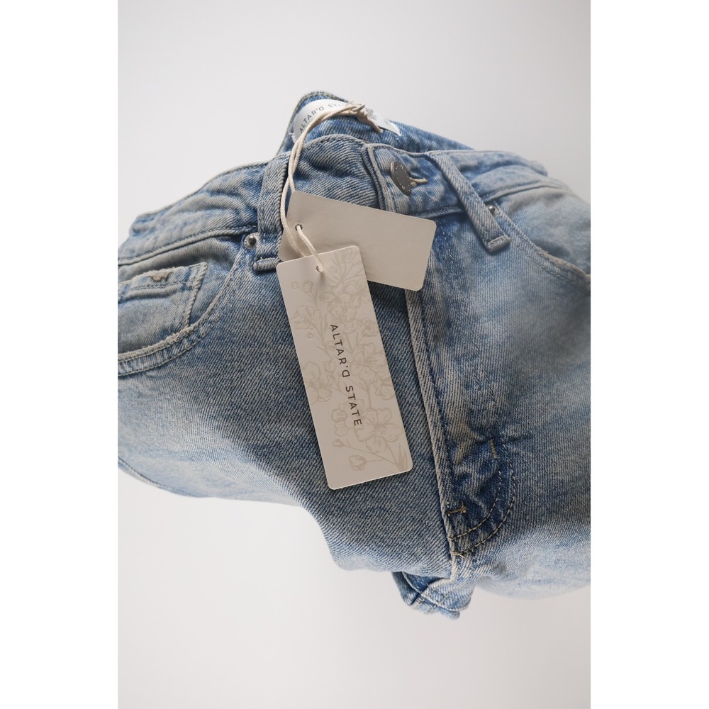 Altar'd State Wide Leg Jeans 6 Light Wash Denim Casual High Rise - Picture 7 of 7